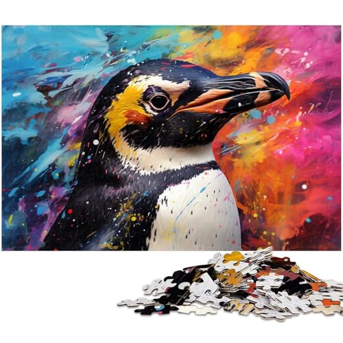 1000-teiliges Puzzle-Geschenk, farbenfrohes Pinguin-Holzpuzzle für Erwachsene, Familie und Freunde, geeignet für Kinder ab 14 Jahren, 50 x 75 cm / 19,68 x 29,52 Zoll 1000-teiliges Puzzle-Geschenk, farbenfrohes Pinguin-Holzpuzzle für Erwachsene, Familie und Freunde, geeignet für Kinder ab 14 Jahren, 50 x 75 cm / 19,68 x 29,52 Zoll von JIANGENNF