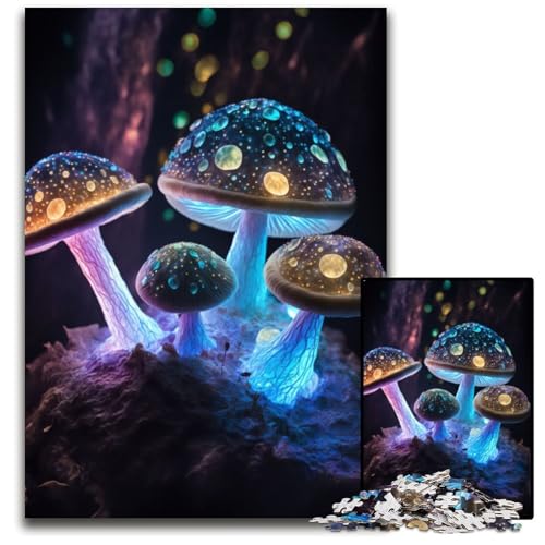 1000-teiliges Puzzle-Geschenk, kosmischer Zauberpilz, Holzpuzzle, anspruchsvolles Denkspiel – entspannendes Spielzeug für Teenager, 50x75cm/19,68x29,52 Zoll von JIANGENNF