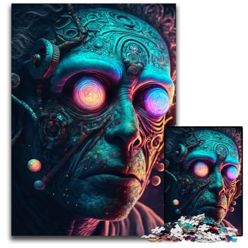 1000-teiliges Puzzle-Geschenk „Der Schöpfer“ aus Holz, anspruchsvolles Denkspiel – entspannendes Spielzeug für Teenager, 50x75cm/19,68x29,52 Zoll von JIANGENNF