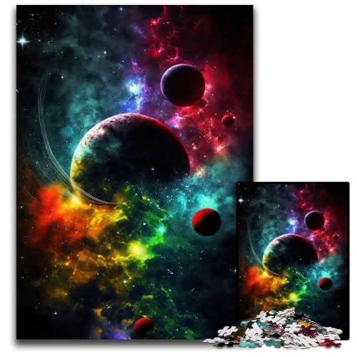 1000-teiliges Puzzle-Geschenk „Zusammenbruch der Planeten“, Holzpuzzle, anspruchsvolles Denkspiel – entspannendes Spielzeug für Teenager, 50x75cm/19,68x29,52 Zoll 1000-teiliges Puzzle-Geschenk „Zusammenbruch der Planeten“, Holzpuzzle, anspruchsvolles Denkspiel – entspannendes Spielzeug für Teenager, 50x75cm/19,68x29,52 Zoll von JIANGENNF