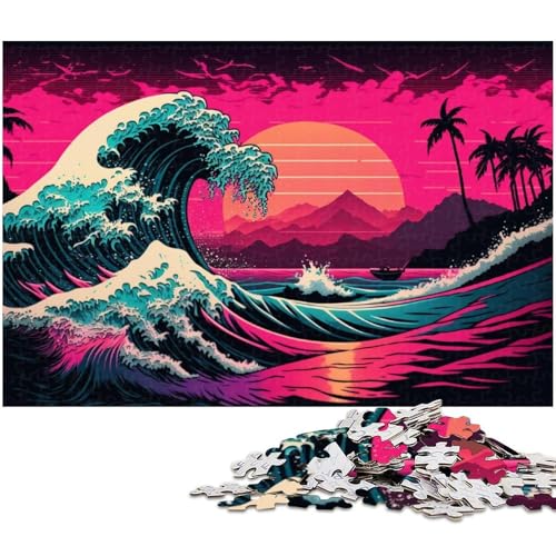 1000-teiliges Puzzle-Geschenk Fantasy Waves, anspruchsvolles Rätsel, Denkspiel für Teenager, 50 x 75 cm / 19,68 x 29,52 Zoll 1000-teiliges Puzzle-Geschenk Fantasy Waves, anspruchsvolles Rätsel, Denkspiel für Teenager, 50 x 75 cm / 19,68 x 29,52 Zoll von JIANGENNF