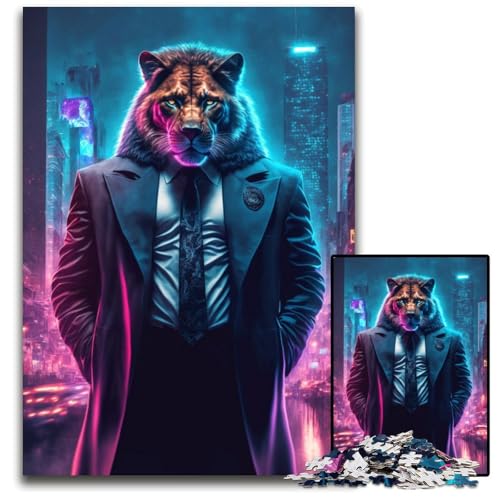 1000-teiliges Puzzle-Geschenk Inspektor Leon Holzpuzzles Herausforderndes Denkspiel - Entspannendes Spielzeug für Teenager 50x75cm/19,68x29,52 Zoll von JIANGENNF