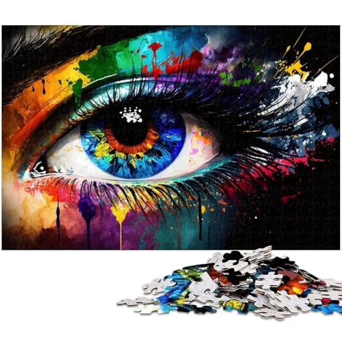 1000-teiliges Puzzle-Geschenk Schöne Augen aus Karton, Puzzle für Erwachsene, Familie und Freunde, geeignet für Kinder ab 14 Jahren, 26 x 38 cm / 10,23 x 14,96 Zoll 1000-teiliges Puzzle-Geschenk Schöne Augen aus Karton, Puzzle für Erwachsene, Familie und Freunde, geeignet für Kinder ab 14 Jahren, 26 x 38 cm / 10,23 x 14,96 Zoll von JIANGENNF