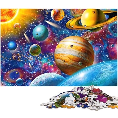 1000-teiliges Puzzle-Geschenk Schöner Planet, anspruchsvolles Rätselspiel für Teenager, 50 x 75 cm / 19,68 x 29,52 Zoll von JIANGENNF