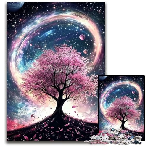 1000-teiliges Puzzle Kirschblütenbaum, Holzpuzzle, anspruchsvolles Denkspiel für Teenager, Spaß am Familienspielabend, 50x75cm 1000-teiliges Puzzle Kirschblütenbaum, Holzpuzzle, anspruchsvolles Denkspiel für Teenager, Spaß am Familienspielabend, 50x75cm von JIANGENNF