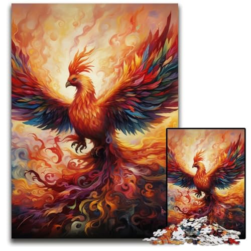 1000-teiliges Puzzle Phoenix, Holzpuzzle, Weihnachten, Halloween, Ostern, Neujahr, 50x75cm/19,68x29,52 Zoll 1000-teiliges Puzzle Phoenix, Holzpuzzle, Weihnachten, Halloween, Ostern, Neujahr, 50x75cm/19,68x29,52 Zoll von JIANGENNF