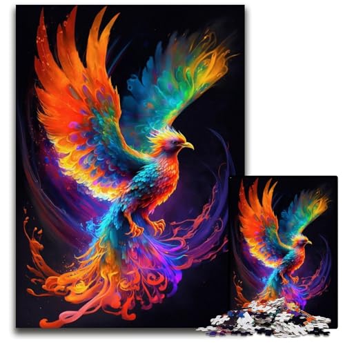 1000-teiliges Puzzle Phoenix, anspruchsvolles Denkspiel für Teenager und Familieninteraktion, 50x75cm/19,68x29,52 Zoll von JIANGENNF