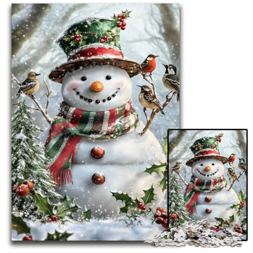 1000-teiliges Puzzle Schneemann aus Holz, anspruchsvolles Denkspiel für Teenager, Spaß für den Familienspielabend, 50x75cm 1000-teiliges Puzzle Schneemann aus Holz, anspruchsvolles Denkspiel für Teenager, Spaß für den Familienspielabend, 50x75cm von JIANGENNF