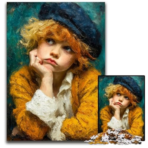 1000-teiliges Puzzle Wütender Kleiner Junge, Holzpuzzle, Spiele, Spielzeug, Geschenk, stärkt die Liebe zwischen Paaren, für Kinder ab 14 Jahren, 50x75cm 1000-teiliges Puzzle Wütender Kleiner Junge, Holzpuzzle, Spiele, Spielzeug, Geschenk, stärkt die Liebe zwischen Paaren, für Kinder ab 14 Jahren, 50x75cm von JIANGENNF