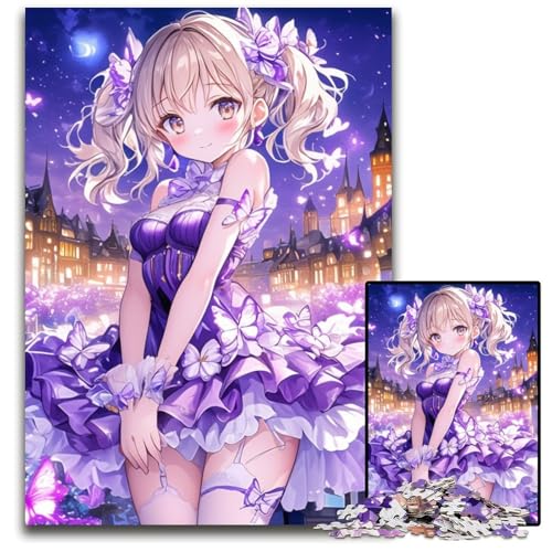 1000-teiliges Puzzle für Erwachsene, Anime-Mädchen, Holzpuzzle, dekomprimierendes intellektuelles Lernspielzeug, gutes Geschenk für Erwachsene und Teenager, 50x75cm 1000-teiliges Puzzle für Erwachsene, Anime-Mädchen, Holzpuzzle, dekomprimierendes intellektuelles Lernspielzeug, gutes Geschenk für Erwachsene und Teenager, 50x75cm von JIANGENNF