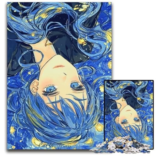 1000-teiliges Puzzle für Erwachsene, Aquarellpferd, Holzpuzzle für Erwachsene, Lernspiel, Herausforderungsspielzeug für Erwachsene Teenager, 50x75cm von JIANGENNF