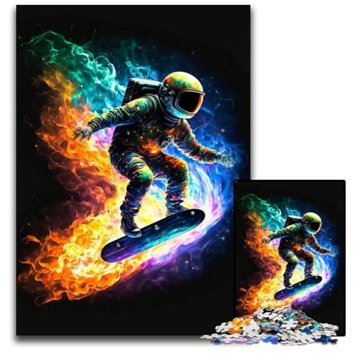 1000-teiliges Puzzle für Erwachsene, Astro ON FIRE, Puzzle für Erwachsene, Lernspielzeug für Teenager, Heimbüro-Dekor, 50x75cm/19,68x29,52 Zoll von JIANGENNF
