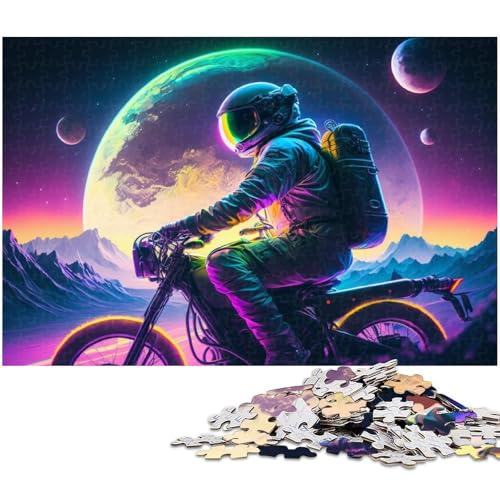 1000-teiliges Puzzle für Erwachsene, Astronauten-Fahrrad, Puzzles für Erwachsene, für Teenager und Familienspaß – DIY-Denkspiel, Geschenk, 26 x 38 cm / 10,23 x 14,96 Zoll 1000-teiliges Puzzle für Erwachsene, Astronauten-Fahrrad, Puzzles für Erwachsene, für Teenager und Familienspaß – DIY-Denkspiel, Geschenk, 26 x 38 cm / 10,23 x 14,96 Zoll von JIANGENNF