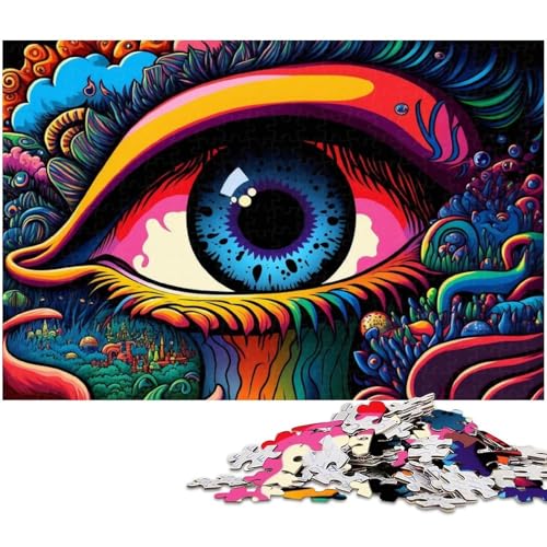 1000-teiliges Puzzle für Erwachsene, Augenpuzzle für Erwachsene, für Teenager und Familienspaß – DIY-Denkspiel, Geschenk, 26 x 38 cm / 10,23 x 14,96 Zoll 1000-teiliges Puzzle für Erwachsene, Augenpuzzle für Erwachsene, für Teenager und Familienspaß – DIY-Denkspiel, Geschenk, 26 x 38 cm / 10,23 x 14,96 Zoll von JIANGENNF