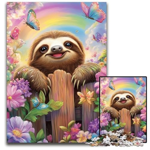 1000-teiliges Puzzle für Erwachsene, Baby-Faultier, Holzpuzzle, kompliziertes Design für Teenager, DIY-Dekor und gehirnfördernder Spaß, 50x75cm 1000-teiliges Puzzle für Erwachsene, Baby-Faultier, Holzpuzzle, kompliziertes Design für Teenager, DIY-Dekor und gehirnfördernder Spaß, 50x75cm von JIANGENNF