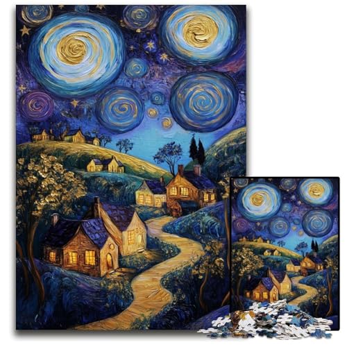 1000-teiliges Puzzle für Erwachsene, Baum unter dem Nachthimmel, Lernspielzeug, ganze Familie, ab 14 Jahren, 50x75cm 1000-teiliges Puzzle für Erwachsene, Baum unter dem Nachthimmel, Lernspielzeug, ganze Familie, ab 14 Jahren, 50x75cm von JIANGENNF
