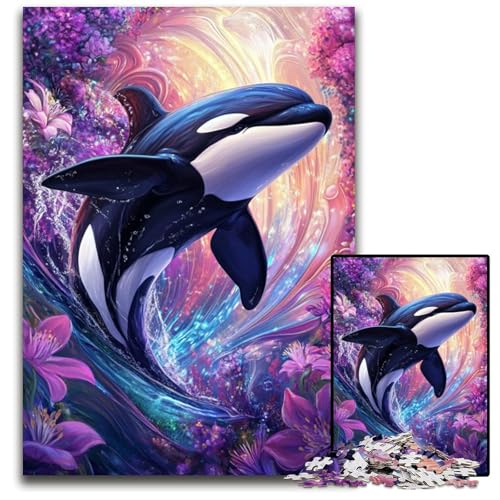1000-teiliges Puzzle für Erwachsene, Blauwal, Kartonpuzzle mit interaktivem Familienspiel, Kinder ab 14 Jahren, 26x38cm 1000-teiliges Puzzle für Erwachsene, Blauwal, Kartonpuzzle mit interaktivem Familienspiel, Kinder ab 14 Jahren, 26x38cm von JIANGENNF