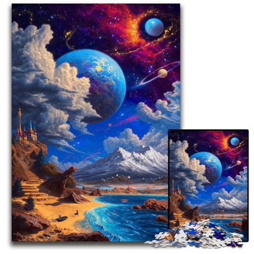 1000-teiliges Puzzle für Erwachsene, Blutmond, Holzpuzzle mit interaktivem Familienspiel, Kinder ab 14 Jahren, 50x75cm 1000-teiliges Puzzle für Erwachsene, Blutmond, Holzpuzzle mit interaktivem Familienspiel, Kinder ab 14 Jahren, 50x75cm von JIANGENNF