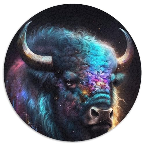 1000-teiliges Puzzle für Erwachsene, Buffalo-Puzzles für Erwachsene, hochschwieriges Denkspiel für Teenager (Größe 67,5 x 67,5 cm) von JIANGENNF