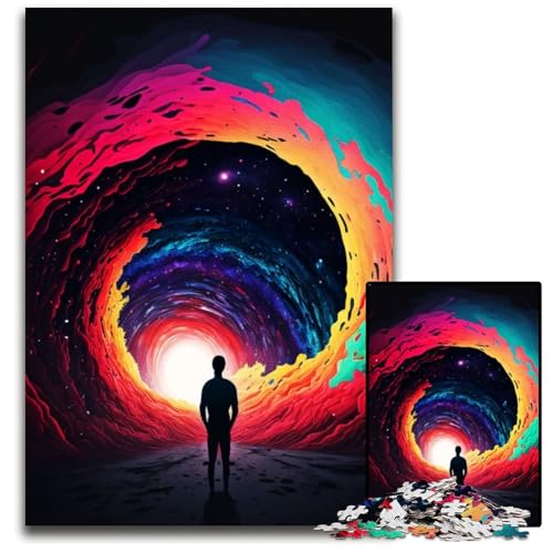 1000-teiliges Puzzle für Erwachsene, Bunte Straßenpuzzles für Erwachsene, Lernspielzeug für Teenager, Heimbüro-Dekoration, 26x38cm/10,23x14,96 Zoll von JIANGENNF