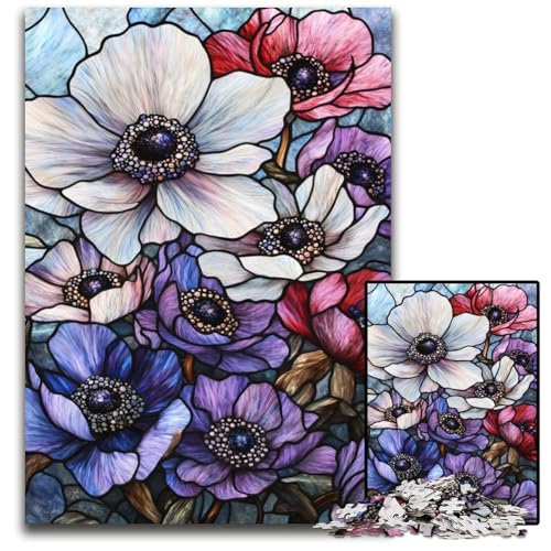1000-teiliges Puzzle für Erwachsene, Buntglasblumen-Puzzle, Lernspielzeug, ganze Familie, ab 14 Jahren, 50x75cm 1000-teiliges Puzzle für Erwachsene, Buntglasblumen-Puzzle, Lernspielzeug, ganze Familie, ab 14 Jahren, 50x75cm von JIANGENNF