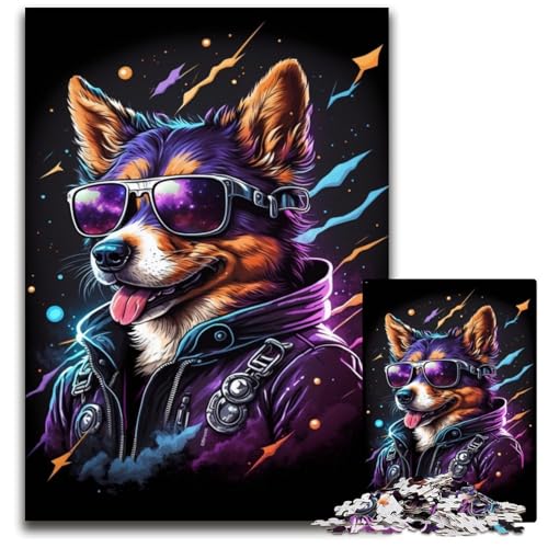1000-teiliges Puzzle für Erwachsene, Chihuahua-Boxer, Holzpuzzle für Feiertage, Geburtstage und Familienspieleabende, 50x75cm/19,68x29,52 Zoll von JIANGENNF