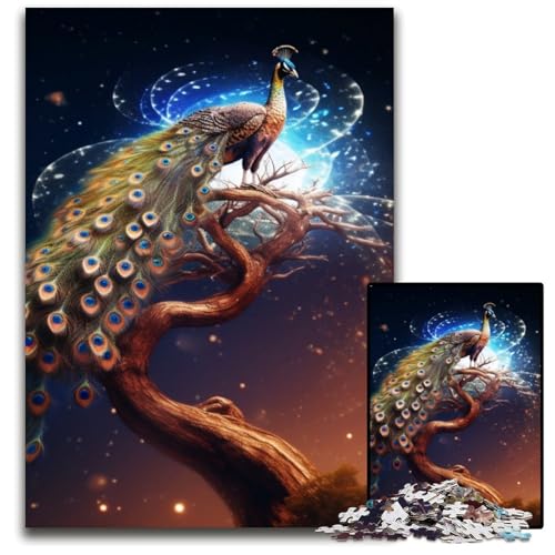 1000-teiliges Puzzle für Erwachsene, Fantasie-Pfau, anspruchsvolle Puzzles für Heimdekoration, Gehirntraining, 50x75cm/19,68x29,52 Zoll 1000-teiliges Puzzle für Erwachsene, Fantasie-Pfau, anspruchsvolle Puzzles für Heimdekoration, Gehirntraining, 50x75cm/19,68x29,52 Zoll von JIANGENNF