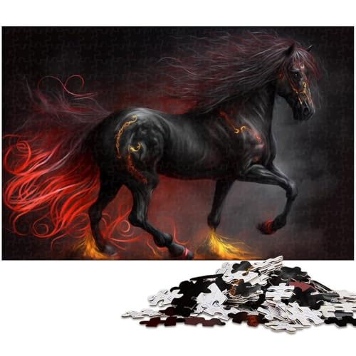 1000-teiliges Puzzle für Erwachsene, Fantasie-Pferde-Puzzle für Erwachsene, für Teenager und Familienspaß – DIY-Denkspiel, Geschenk, 26 x 38 cm / 10,23 x 14,96 Zoll 1000-teiliges Puzzle für Erwachsene, Fantasie-Pferde-Puzzle für Erwachsene, für Teenager und Familienspaß – DIY-Denkspiel, Geschenk, 26 x 38 cm / 10,23 x 14,96 Zoll von JIANGENNF