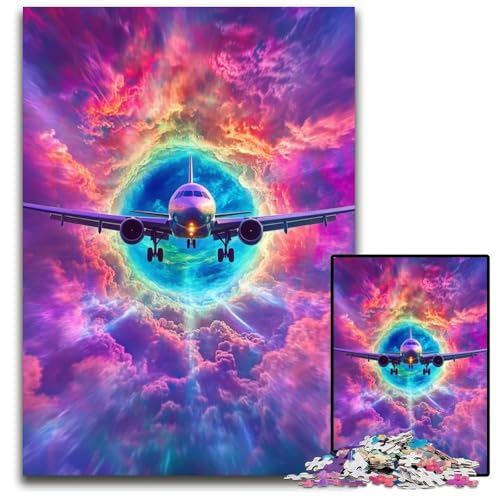 1000-teiliges Puzzle für Erwachsene, Farbflugzeug-Puzzle, Lernspielzeug, ganze Familie, ab 14 Jahren, 50x75cm 1000-teiliges Puzzle für Erwachsene, Farbflugzeug-Puzzle, Lernspielzeug, ganze Familie, ab 14 Jahren, 50x75cm von JIANGENNF