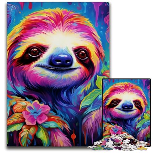 1000-teiliges Puzzle für Erwachsene, Faultier-Puzzle, Lernspielzeug, ganze Familie, ab 14 Jahren, 50x75cm 1000-teiliges Puzzle für Erwachsene, Faultier-Puzzle, Lernspielzeug, ganze Familie, ab 14 Jahren, 50x75cm von JIANGENNF