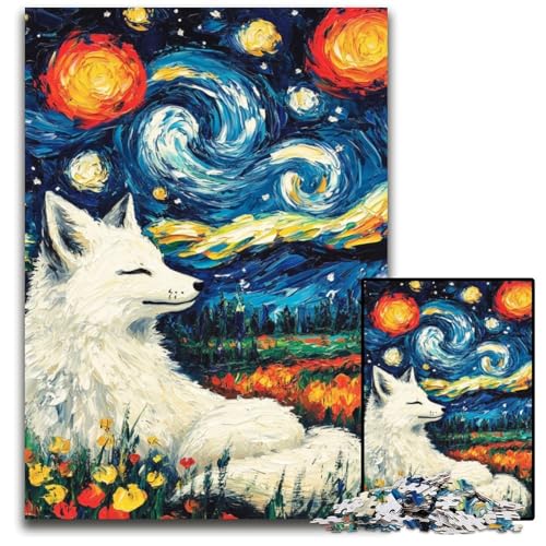 1000-teiliges Puzzle für Erwachsene, Fuchs unter dem Nachthimmel, Lernspielzeug, ganze Familie, ab 14 Jahren, 50x75cm 1000-teiliges Puzzle für Erwachsene, Fuchs unter dem Nachthimmel, Lernspielzeug, ganze Familie, ab 14 Jahren, 50x75cm von JIANGENNF