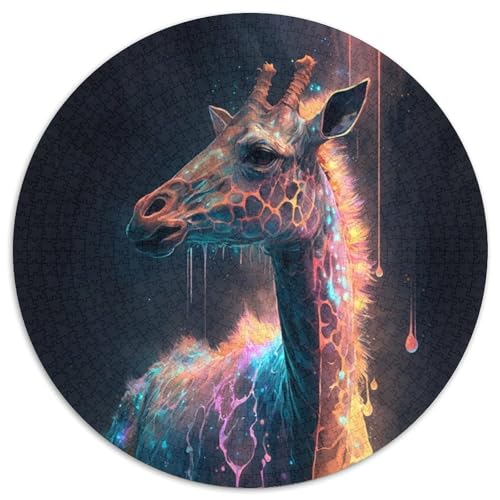 1000-teiliges Puzzle für Erwachsene, Giraffen-Malpuzzle für Erwachsene, hochschwieriges Denkspiel für Teenager (Größe 67,5 x 67,5 cm) von JIANGENNF