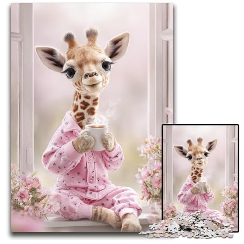 1000-teiliges Puzzle für Erwachsene, Giraffen-Puzzle, Lernspielzeug, ganze Familie, ab 14 Jahren, 50x75cm 1000-teiliges Puzzle für Erwachsene, Giraffen-Puzzle, Lernspielzeug, ganze Familie, ab 14 Jahren, 50x75cm von JIANGENNF