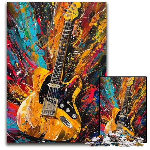 1000-teiliges Puzzle für Erwachsene, Gitarren-Ölgemälde, Karton-Puzzle, interaktives Familienspiel, geeignet für Kinder ab 14 Jahren, 26x38cm 1000-teiliges Puzzle für Erwachsene, Gitarren-Ölgemälde, Karton-Puzzle, interaktives Familienspiel, geeignet für Kinder ab 14 Jahren, 26x38cm von JIANGENNF