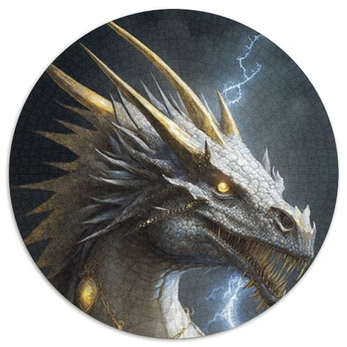 1000-teiliges Puzzle für Erwachsene, Golden Ice Dragon-Puzzles für Erwachsene, hochschwieriges Denkspiel für Teenager (Größe 67,5 x 67,5 cm) von JIANGENNF