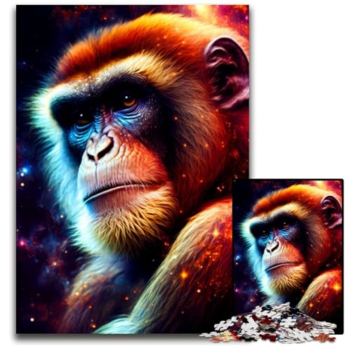 1000-teiliges Puzzle für Erwachsene, Gorilla-Holzpuzzle für Erwachsene, perfekte Dekoration für Zuhause oder das Büro, 50x75cm/19,68x29,52 Zoll 1000-teiliges Puzzle für Erwachsene, Gorilla-Holzpuzzle für Erwachsene, perfekte Dekoration für Zuhause oder das Büro, 50x75cm/19,68x29,52 Zoll von JIANGENNF