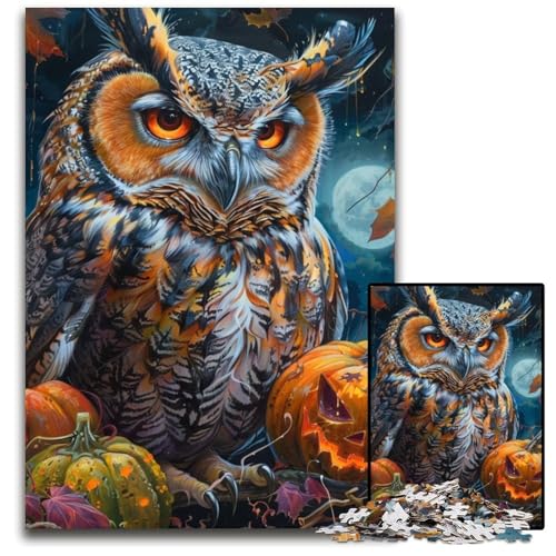 1000-teiliges Puzzle für Erwachsene, Halloween-Eule, Holzpuzzle, Lernspiele, fördert die Liebe zwischen Paaren, für Kinder ab 14 Jahren, 50x75cm 1000-teiliges Puzzle für Erwachsene, Halloween-Eule, Holzpuzzle, Lernspiele, fördert die Liebe zwischen Paaren, für Kinder ab 14 Jahren, 50x75cm von JIANGENNF