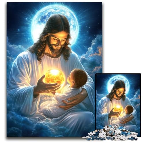 1000-teiliges Puzzle für Erwachsene, Jesus-Puzzle, Lernspielzeug, ganze Familie, ab 14 Jahren, 26x38cm 1000-teiliges Puzzle für Erwachsene, Jesus-Puzzle, Lernspielzeug, ganze Familie, ab 14 Jahren, 26x38cm von JIANGENNF