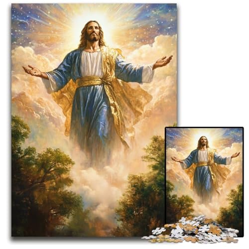 1000-teiliges Puzzle für Erwachsene, Jesus-Puzzle aus Holz, lustige Spiele, ganze Familie, für Kinder ab 14 Jahren, 50x75cm von JIANGENNF
