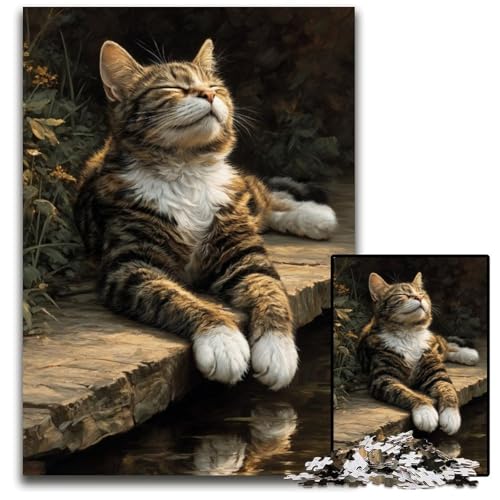 1000-teiliges Puzzle für Erwachsene, Katzen-Puzzle, Lernspielzeug, ganze Familie, ab 14 Jahren, 26x38cm 1000-teiliges Puzzle für Erwachsene, Katzen-Puzzle, Lernspielzeug, ganze Familie, ab 14 Jahren, 26x38cm von JIANGENNF