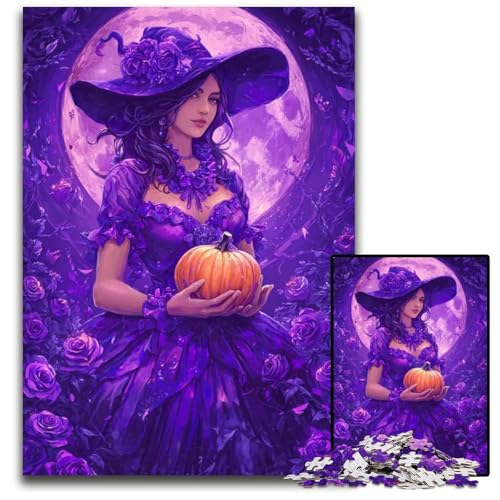 1000-teiliges Puzzle für Erwachsene, Kürbishexe, Papppuzzle, anspruchsvolles Denkspiel für Teenager, Spaß für den Familienspielabend, 26x38cm 1000-teiliges Puzzle für Erwachsene, Kürbishexe, Papppuzzle, anspruchsvolles Denkspiel für Teenager, Spaß für den Familienspielabend, 26x38cm von JIANGENNF