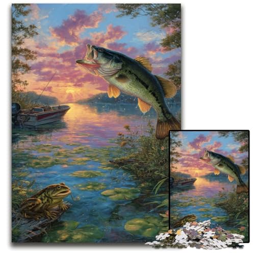 1000-teiliges Puzzle für Erwachsene, Lachs-Puzzle, Lernspielzeug, ganze Familie, ab 14 Jahren, 50x75cm 1000-teiliges Puzzle für Erwachsene, Lachs-Puzzle, Lernspielzeug, ganze Familie, ab 14 Jahren, 50x75cm von JIANGENNF