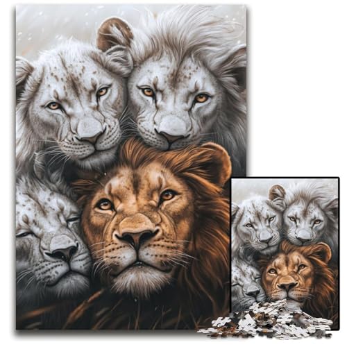 1000-teiliges Puzzle für Erwachsene, Löwe, Kartonpuzzle mit interaktivem Familienspiel, Kinder ab 14 Jahren, 26x38cm 1000-teiliges Puzzle für Erwachsene, Löwe, Kartonpuzzle mit interaktivem Familienspiel, Kinder ab 14 Jahren, 26x38cm von JIANGENNF