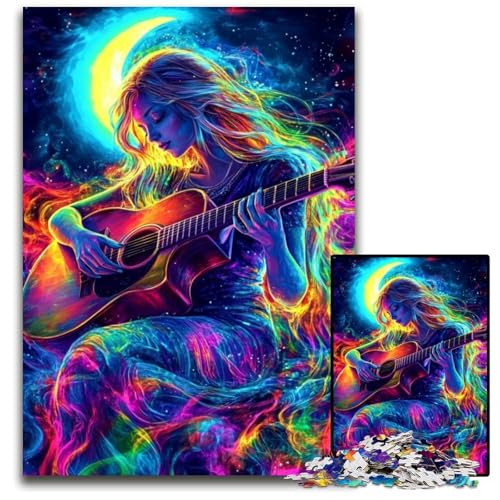 1000-teiliges Puzzle für Erwachsene, Mädchen spielt Gitarre, Holzpuzzle, lustige Spiele, ganze Familie, für Kinder ab 14 Jahren, 50x75cm 1000-teiliges Puzzle für Erwachsene, Mädchen spielt Gitarre, Holzpuzzle, lustige Spiele, ganze Familie, für Kinder ab 14 Jahren, 50x75cm von JIANGENNF