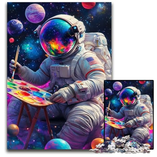 1000-teiliges Puzzle für Erwachsene, Maler-Astronaut, Holzpuzzle, interaktives Familienspiel, geeignet für Kinder ab 14 Jahren, 50x75cm 1000-teiliges Puzzle für Erwachsene, Maler-Astronaut, Holzpuzzle, interaktives Familienspiel, geeignet für Kinder ab 14 Jahren, 50x75cm von JIANGENNF