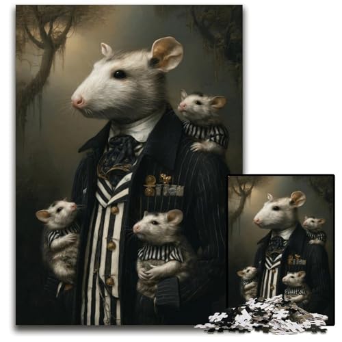 1000-teiliges Puzzle für Erwachsene, Mauskönig, Papppuzzle, schwierig und herausfordernd, tolle Geschenke und Spielzeuge für 14-Jährige, 26x38cm von JIANGENNF