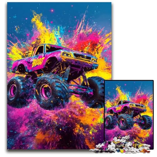 1000-teiliges Puzzle für Erwachsene, Mountainbike, Holzpuzzle für Erwachsene, Lernspiel, Herausforderungsspielzeug für Erwachsene Teenager, 50x75cm von JIANGENNF