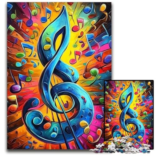 1000-teiliges Puzzle für Erwachsene, Musiksymbol-Puzzle, Lernspielzeug, ganze Familie, ab 14 Jahren, 26x38cm 1000-teiliges Puzzle für Erwachsene, Musiksymbol-Puzzle, Lernspielzeug, ganze Familie, ab 14 Jahren, 26x38cm von JIANGENNF