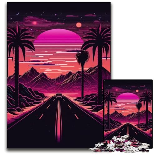 1000-teiliges Puzzle für Erwachsene, Neonlandschafts-Puzzles für Erwachsene, anspruchsvolles DIY-Denkspiel für Teenager, 26x38cm/10,23x14,96 Zoll 1000-teiliges Puzzle für Erwachsene, Neonlandschafts-Puzzles für Erwachsene, anspruchsvolles DIY-Denkspiel für Teenager, 26x38cm/10,23x14,96 Zoll von JIANGENNF