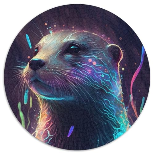 1000-teiliges Puzzle für Erwachsene, Otter-Malpuzzle für Erwachsene, hochschwieriges Denkspiel für Teenager (Größe 67,5 x 67,5 cm) von JIANGENNF